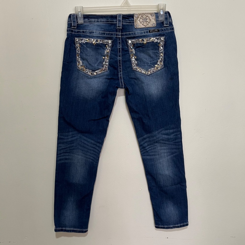 Miss Me Blue Denim Ankle Skinny Jeans Size 29 Style JP8715AK - Picture 7 of 12